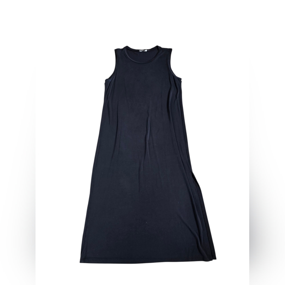 Lush Black Sleeveless Maxi Dress With Side Slit Size L